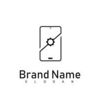mobiel telefoon logo ontwerp symbool technologie vector