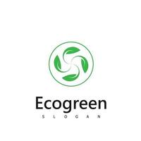 ecogroen logo natuur symbool ontwerp vector