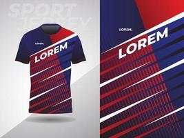 blauw rood abstract t-shirt sport- Jersey ontwerp voor Amerikaans voetbal voetbal racing gaming motorcross wielersport rennen vector