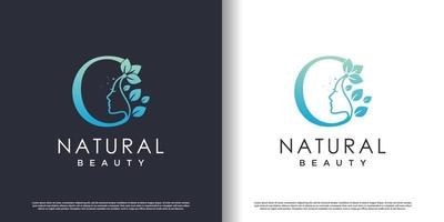 natuur schoonheid logo sjabloon met brief O concept premie vector