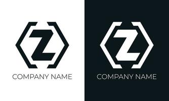 eerste brief z logo vector ontwerp sjabloon. creatief modern modieus z typografie en zwart kleuren.