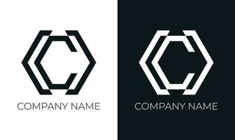 eerste brief c logo vector ontwerp sjabloon. creatief modern modieus c typografie en zwart kleuren.
