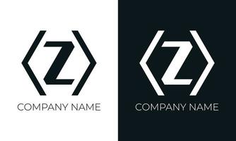 eerste brief z logo vector ontwerp sjabloon. creatief modern modieus z typografie en zwart kleuren.