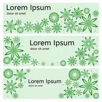 groen bloem vector banners