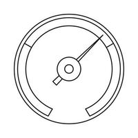 snelheidsmeter icoon, schets stijl vector