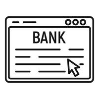 web bank icoon, schets stijl vector