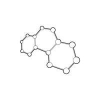 moleculen icoon, schets stijl vector