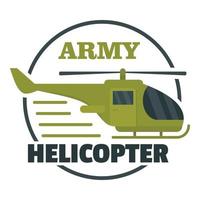 leger helikopter icoon, vlak stijl vector