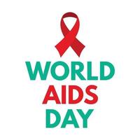 medisch AIDS dag logo set, vlak stijl vector