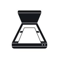 Open scanner icoon, gemakkelijk stijl vector