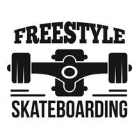 vrije stijl skateboarden logo, gemakkelijk stijl vector