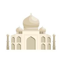 taj mahal icoon, tekenfilm stijl vector