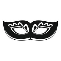 vreemd carnaval masker icoon, gemakkelijk stijl vector