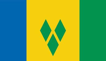 heilige vincent en de grenadines vlag beeld vector