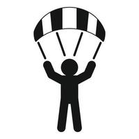 parachute jumper Mens icoon, gemakkelijk stijl vector