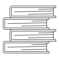 bibliotheek icoon, schets stijl. vector