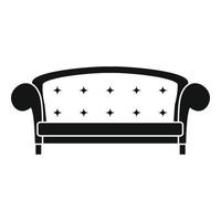 kroon sofa icoon, gemakkelijk stijl vector