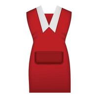 rood werk uniform model, realistisch stijl vector