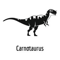 carnotaurus icoon, gemakkelijk stijl. vector