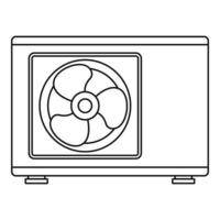 buitenshuis conditioner ventilator icoon, schets stijl vector