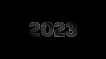nieuw jaar 2023 donker metalen koolstof banier vector behang