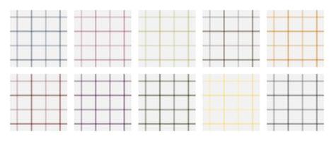 verzameling van tattersall plaid naadloos oppervlakte patroon vector