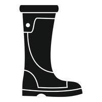 rubber laarzen icoon, gemakkelijk stijl vector