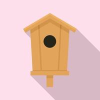 decoratie vogel huis icoon, vlak stijl vector