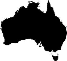 zwart gekleurde Australië schets kaart. politiek Australisch kaart. vector illustratie