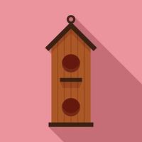 dubbele vogel huis icoon, vlak stijl vector