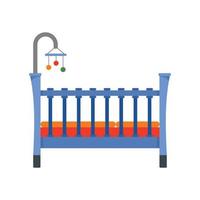 baby wieg icoon, vlak stijl vector