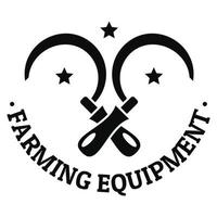 boerderij uitrusting logo, gemakkelijk stijl vector