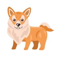 schattig hond shiba inu vector