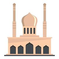moskee icoon, vlak stijl vector