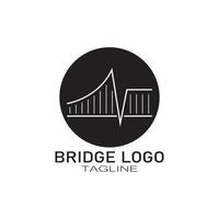 brug logo vector pictogram illustratie ontwerpsjabloon