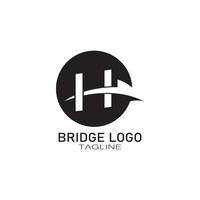 brug logo vector pictogram illustratie ontwerpsjabloon