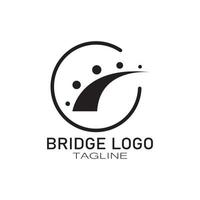 brug logo vector pictogram illustratie ontwerpsjabloon