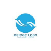 brug logo vector pictogram illustratie ontwerpsjabloon