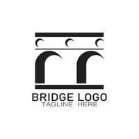 brug logo vector pictogram illustratie ontwerpsjabloon