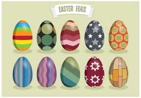 Moderne Kleurrijke Easter Eggs Vector