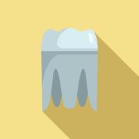 metaal tand implantaat icoon, vlak stijl vector