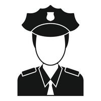 luchthaven Politie officier icoon, gemakkelijk stijl vector