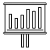 diagram tabel kantoor banier icoon, schets stijl vector