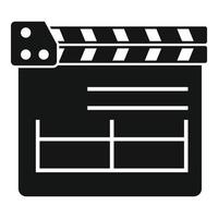 bioscoop klepel icoon, gemakkelijk stijl vector