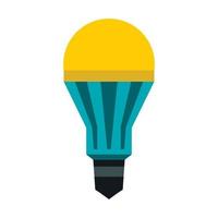 geel lamp icoon, vlak stijl vector