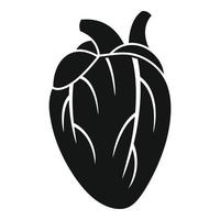 menselijk hart icoon, gemakkelijk stijl vector