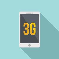 3g persoonlijk telefoon icoon, vlak stijl vector