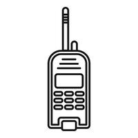 walkie talkie afstand icoon, schets stijl vector