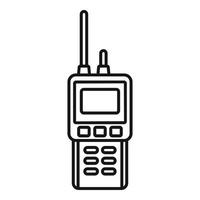 walkie talkie leger icoon, schets stijl vector