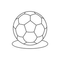 voetbal bal icoon, schets stijl vector